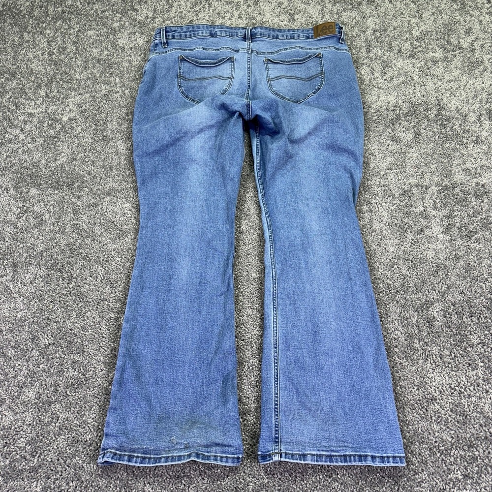 Lee Jeans Womens 20 Blue Shape Illusions Bootcut Stretch Denim Medium Wash - Picture 2 of 8